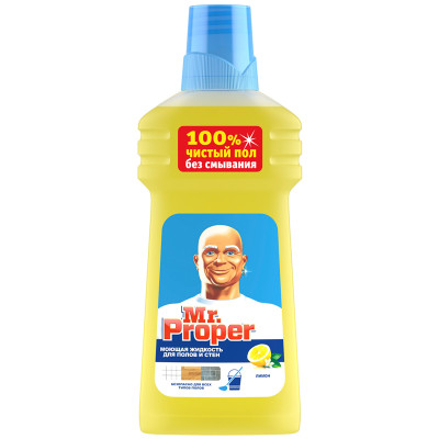 Средство для мытья полов и стен Mr.Proper "Лимон", 500мл, 225749