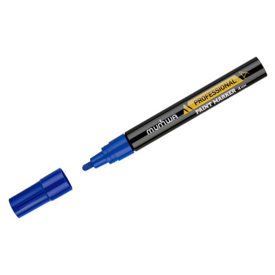 Маркер-краска MunHwa "Professional Paint Marker" синяя, 4мм, нитро-основа, 377884