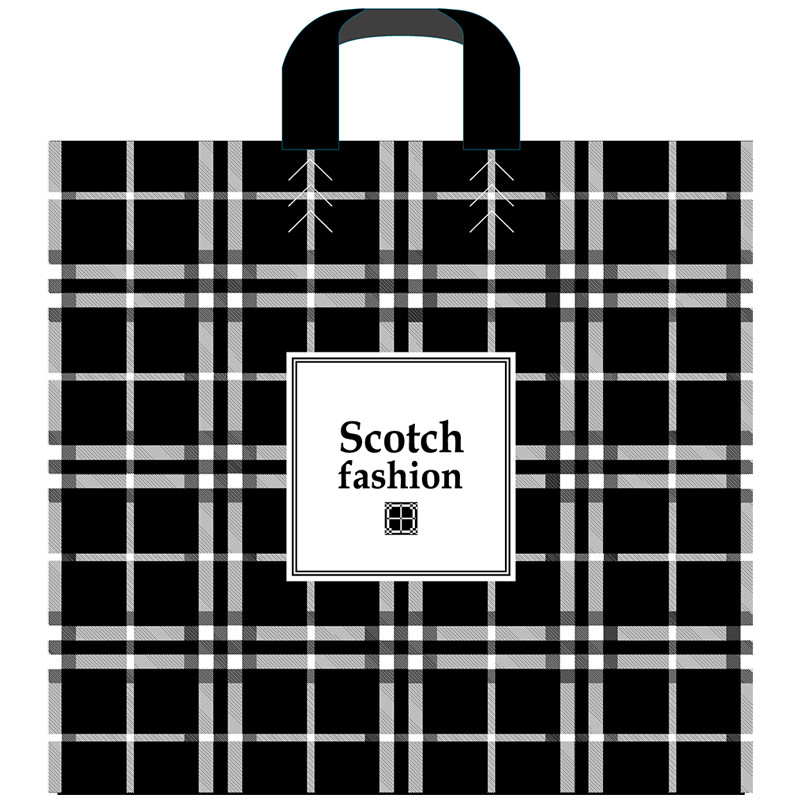 Пакет с петлевой ручкой Артпласт "Scotch fashion", 40*40+5см, 100мкм, 25 штук, 275360