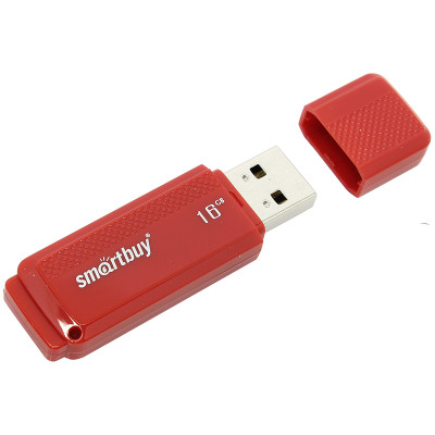 Память Smart Buy "Dock"  16GB, USB 2.0 Flash Drive, красный, 245946