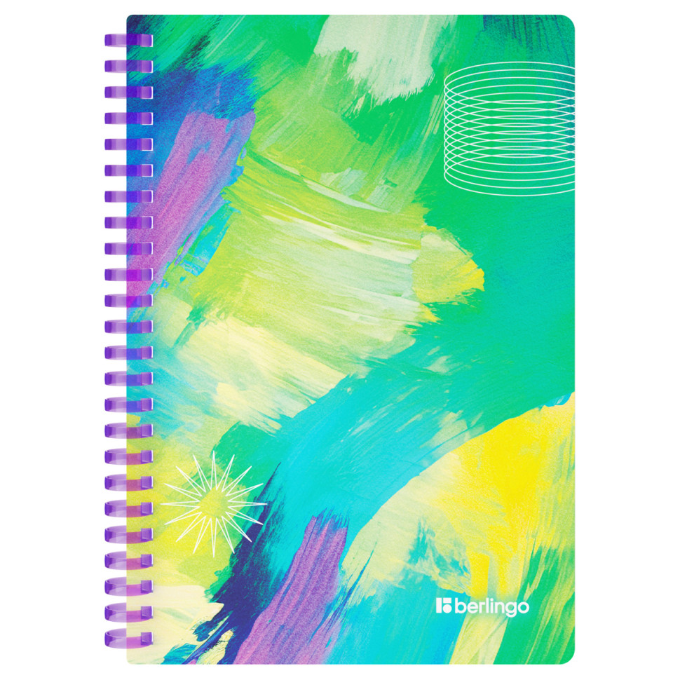 Бизнес-тетрадь A5, 80л., Berlingo "Collision XS", клетка, на силиконовом гребне, 80г/м2, пластик обложка 700мкм, 369311
