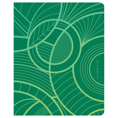 Дневник 1-11 кл. 48л. ЛАЙТ Greenwich Line "Geometry. Green", иск. кожа, тисн. фольгой, тон. блок, ляссе, 348116