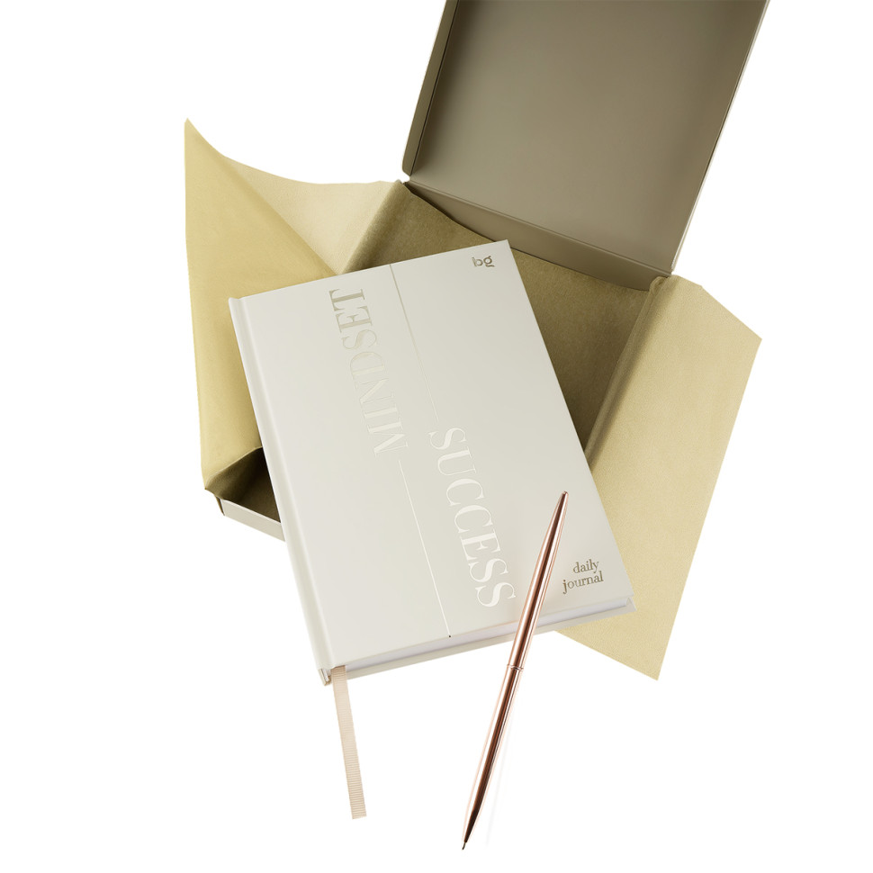 Ежедневник недатированный А5, 136л., 7БЦ, BG "Mindset. Linen", отд. фольгой 3D, soft touch, в подарочной коробке, 383489