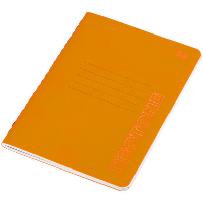 Записная книжка А6 50л. на сшивке BG "Neotone", оранжевый, фактурное тиснение, блок в точку 80 гр/м2, 369669