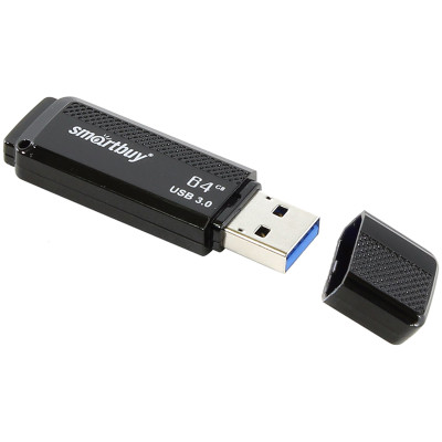 Память Smart Buy "Dock"  64GB, USB 3.0 Flash Drive, черный, 248802