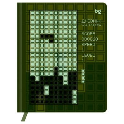 Дневник 1-11 кл. 48л. (твердый) BG "Тетрис", иск. кожа (балакрон), печать, ляссе, 388111