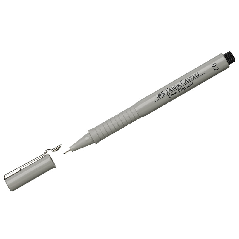 Ручка капиллярная Faber-Castell "Ecco Pigment" черная, 0,2мм, 285978