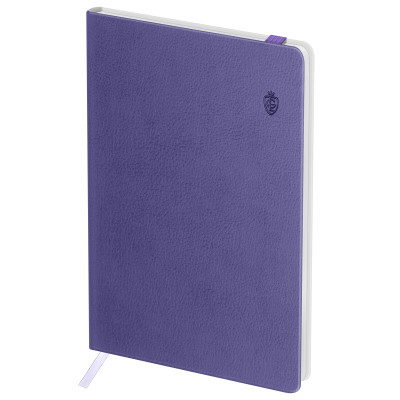 Записная книжка А6 80л. ЛАЙТ, кожзам, Greenwich Line "Classic. Lilac", с резинкой, фактурное тиснение, блок в клетку, 370586