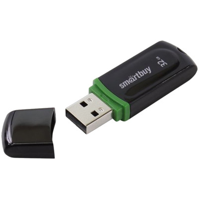 Память Smart Buy "Paean"  32GB, USB 2.0 Flash Drive, черный, 248798