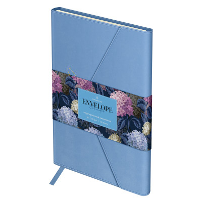Ежедневник недатированный, А5, 136л., твердый переплет, кожзам, Greenwich Line "Envelope. Lavender", на кнопке, 370228