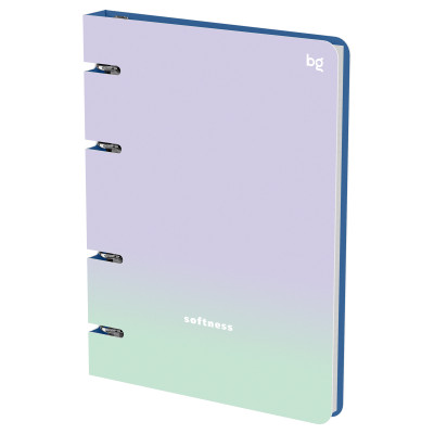 Тетрадь на кольцах А5, 120л., BG "Softness", картон, soft-touch ламинация, 382718