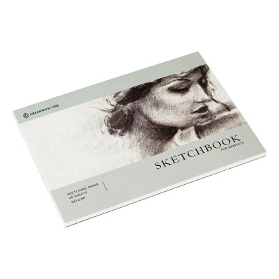 Скетчбук для графики и эскизов 40л., А4 Greenwich Line "Graphics. Graceful girl", на склейке, 160г/м2, 344723