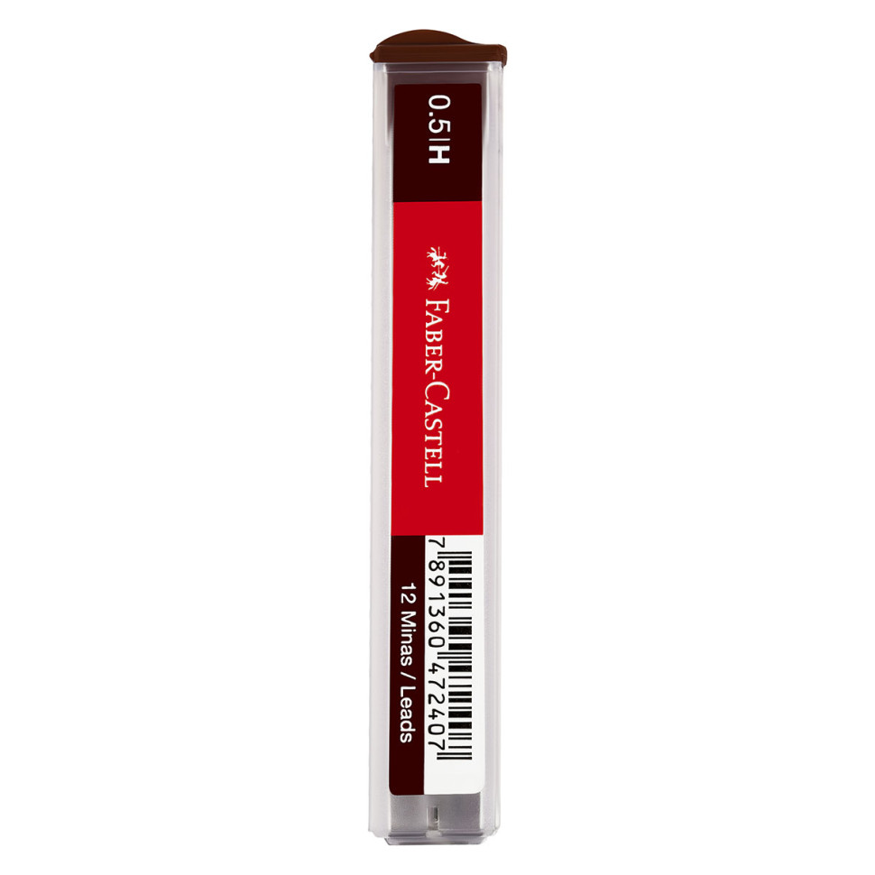 Грифели для механических карандашей Faber-Castell "Polymer", 12шт., 0,5мм, H, 286026