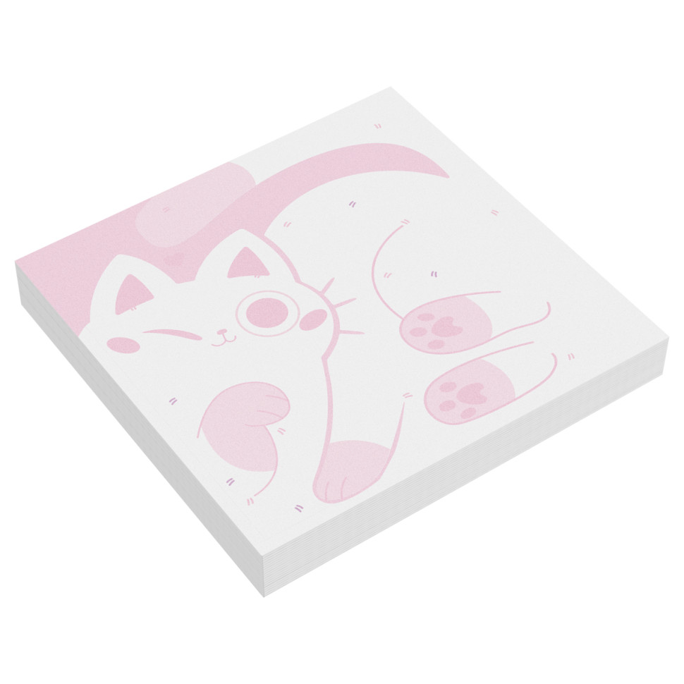 Блок для записей MESHU "Meow-meow", 8,5*8,5см, 100л., на склейке, 378143