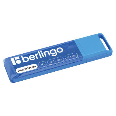 Грифели для механических карандашей Berlingo, 12шт., 0,7мм, HB, 321556