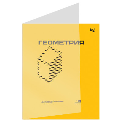 Тетрадь предметная 48л. BG "Перфокарта" - Геометрия, пластиковая обложка, 10 штук, 374818