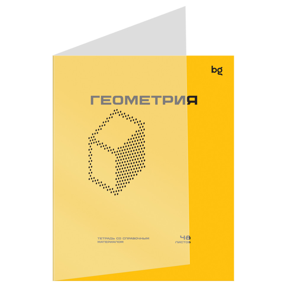 Тетрадь предметная 48л. BG "Перфокарта" - Геометрия, пластиковая обложка, 10 штук, 374818