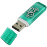 Память Smart Buy "Glossy"  64GB, USB 2.0 Flash Drive, зеленый, 230860