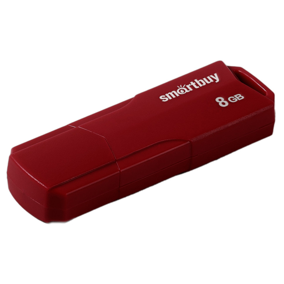 Память Smart Buy "Clue"  8GB, USB 2.0 Flash Drive, бордовый, 376292