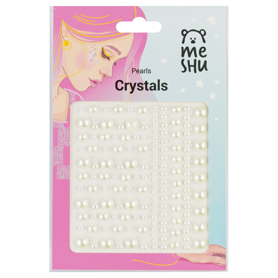 Наклейки-стразы MESHU "Pearls", 16*10,5см, 356165