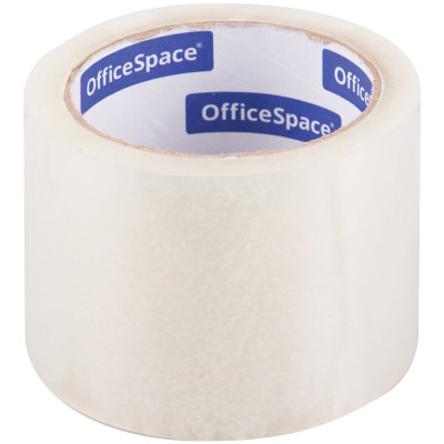 Клейкая лента упаковочная OfficeSpace, 72мм*66м, 40мкм, прозрачная, ШК, 255778