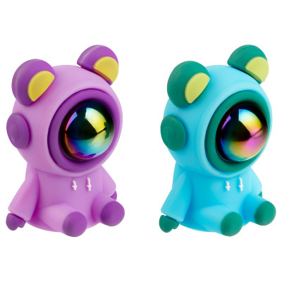 Точилка пластиковая MESHU "Cute Bear", 1 отверстие, ассорти, 12 штук, 362924