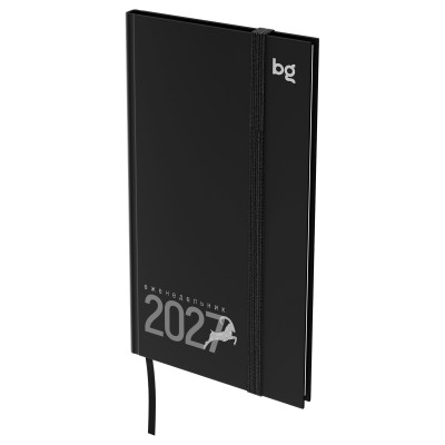 Еженедельник датированный 2027г., 90*165, 64л., твердый переплет 7БЦ, BG "Символ года",графитовый, 390958