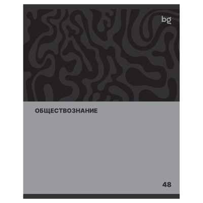 Тетрадь предметная 48л. BG "Single colour" - Обществознание, эконом, 10 штук, 374807