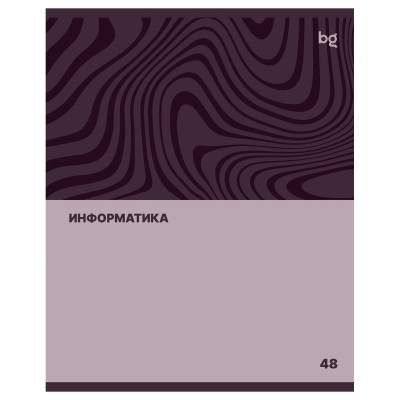 Тетрадь предметная 48л. BG "Single colour" - Информатика, эконом, 10 штук, 374808