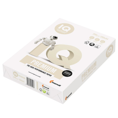 Бумага IQ "Premium" А4, 200г/м2, 250л., 172%, 298423