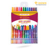 Карандаши восковые Crown "ArtStory", 12цв., выкручивающийся стержень, ПВХ, европодвес, 215635