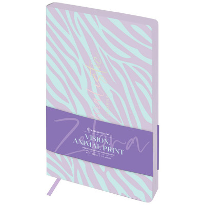 Ежедневник недатир. А5, 136л., кожзам, Greenwich Line "Vision. Animal print. Zebra", тон. блок, цветной срез, 325293