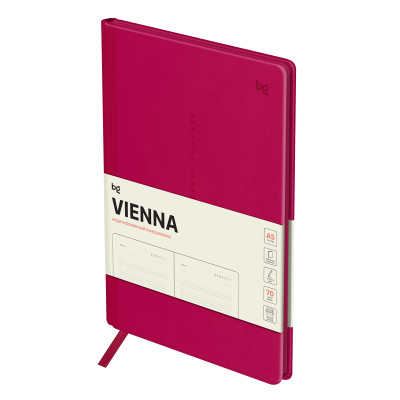 Еженедельник недатированный, B5, 64л., твердый переплет, кожзам, BG "Vienna.Fuchsia", фуксия, 371693