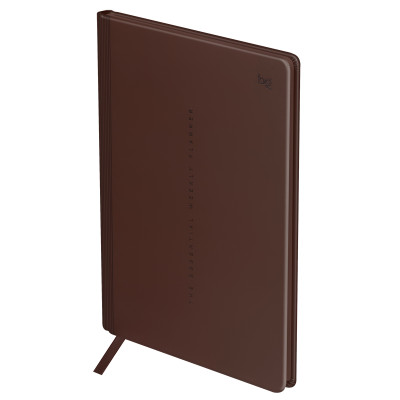 Еженедельник недатированный, B5, 64л., твердый переплет, кожзам, BG "Vienna.Dark brown", коричневый, 371694