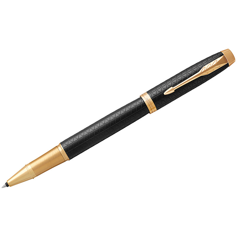 Ручка-роллер Parker "IM Premium Black/Gold GT" черная, 0,8мм, подарочная упаковка, 246630