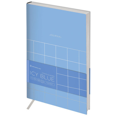 Ежедневник недатир. А5, 136л., кожзам, Greenwich Line "Vision. Quadro. Icy blue", тон. блок, срез фольга, 325292