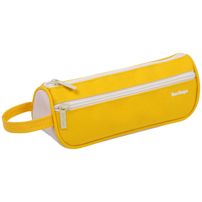 Пенал-косметичка 1 отделение, 1 карман, 215*80*60 Berlingo "Polo yellow", полиэстер, 336839