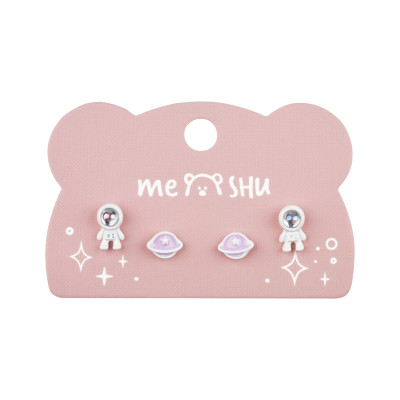 Серьги MESHU "Space", бижутерия, 2 пары, европодвес, 3 штук, 369273