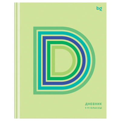 Дневник 1-11 кл. 40л. (твердый) BG "D-green", глянцевая ламинация, 376812