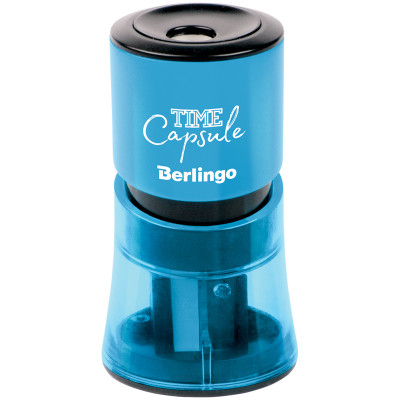 Точилка пластиковая Berlingo "TimeCapsule" 2 отверстия, контейнер, ассорти, 243183