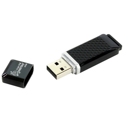 Память Smart Buy "Quartz"  32GB, USB 2.0 Flash Drive, черный, 222381