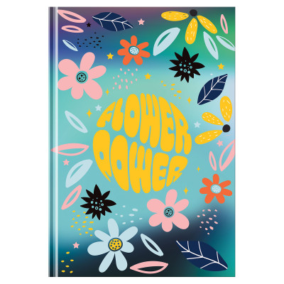 Ежедневник недатированный А5, 160л., 7БЦ BG "Flower power", глянцевая ламинация, 358191