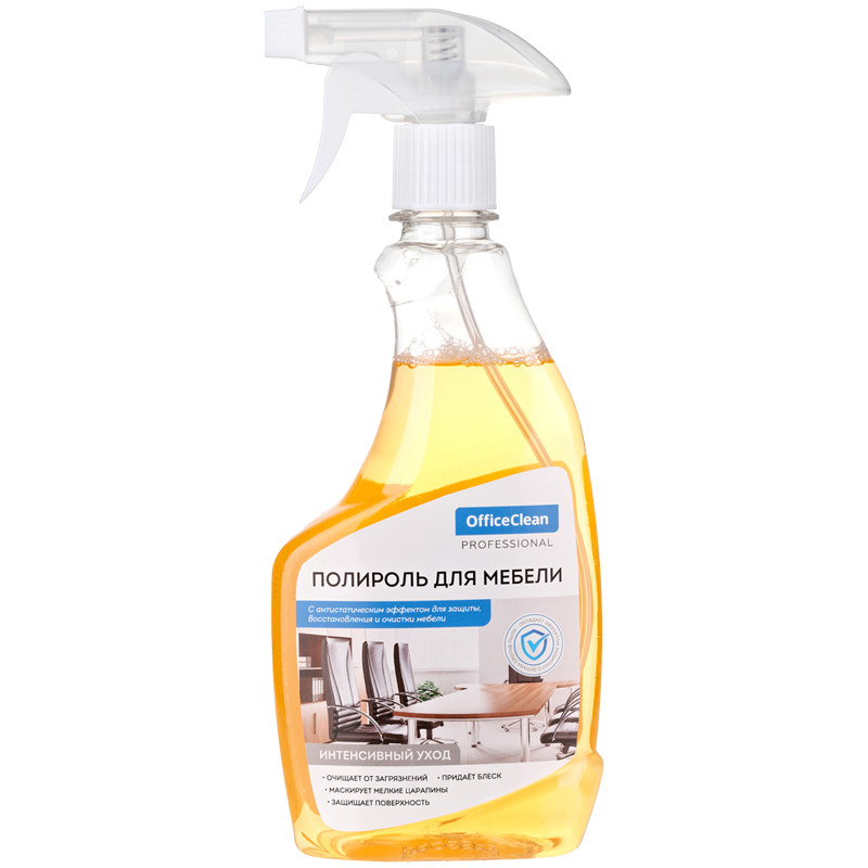 Полироль для мебели OfficeClean, спрей, 500мл, 298172
