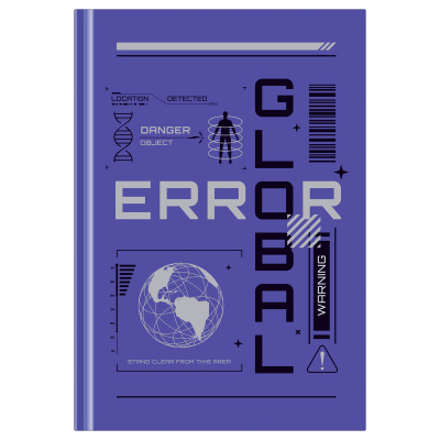Ежедневник недатированный А5, 160л., 7БЦ BG "Global error", глянцевая ламинация, 358192