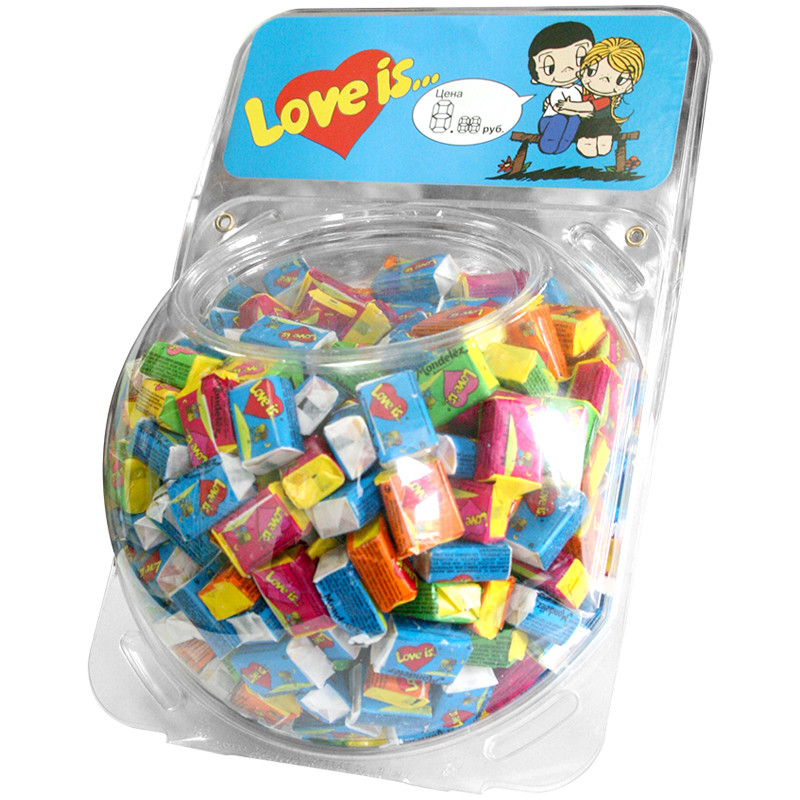 Жевательная резинка  Love is…, микс-вкус, 4,2г (упаковка сфера), 200 штук, 347032
