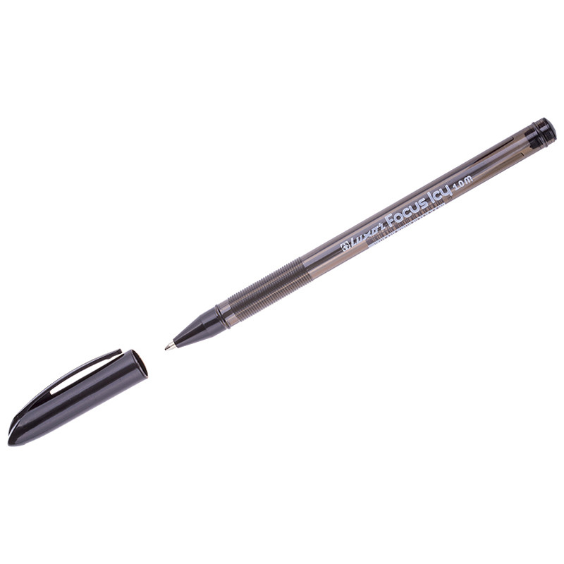 Ручка шариковая Luxor "Focus Icy" черная, 1,0мм, 50 штук, 233865