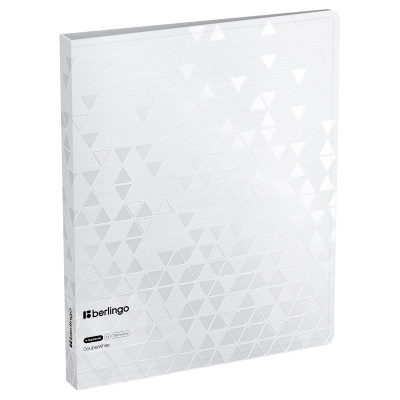 Папка на 4 кольцах Berlingo "DoubleWhite", 24мм, 1000мкм, белая, D-кольца, с внутр. карманом, 352493