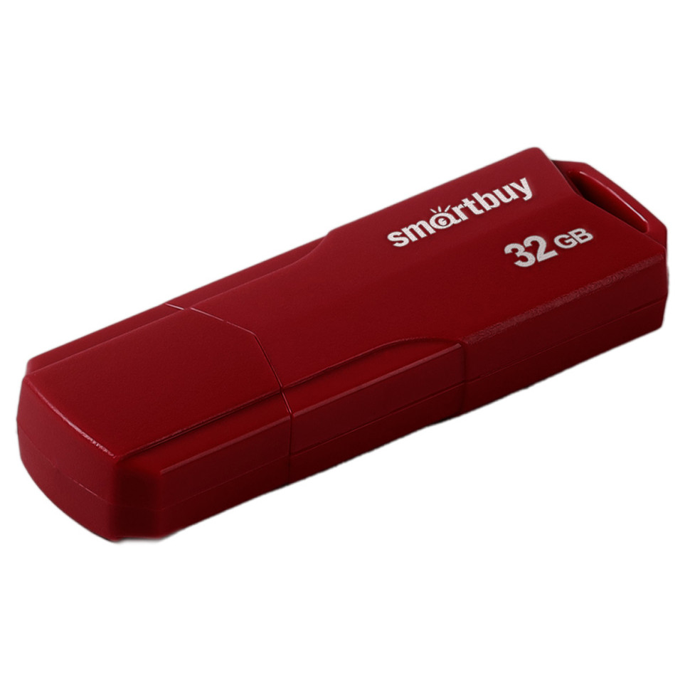 Память Smart Buy "Clue"  32GB, USB 2.0 Flash Drive, бордовый, 376294