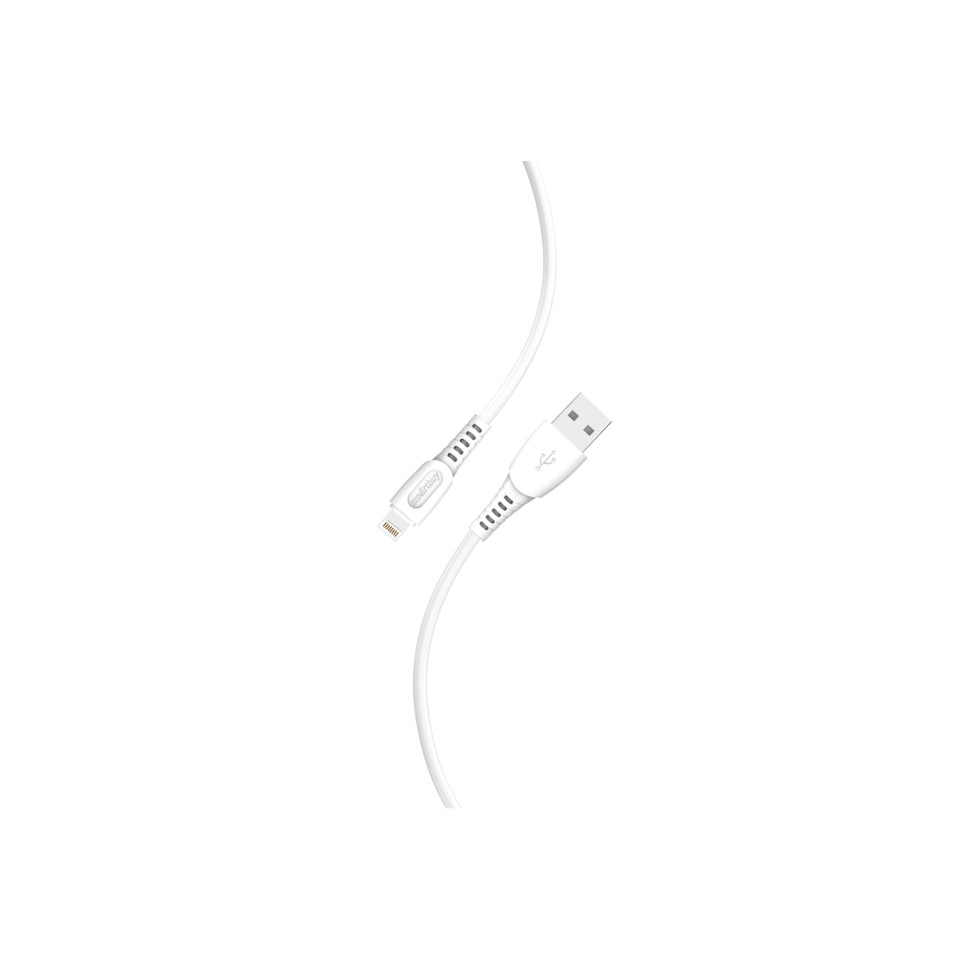 Кабель Smartbuy S40, USB - Lightning, для Apple, 3A output, 1м, белый, 384290 Кабель Smartbuy S40, USB - Lightning, для Apple, 3A output, 1м, белый, 384290