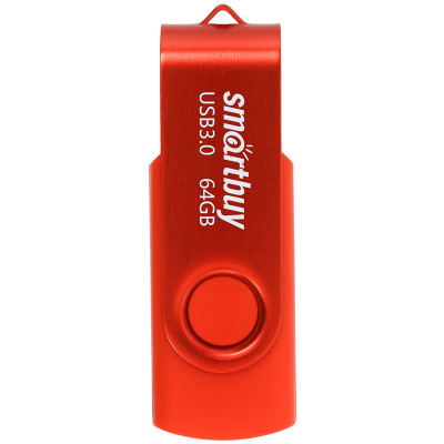 Память Smart Buy "Twist"  64GB, USB 3.0 Flash Drive, красный, 350475